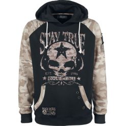 Bluzy męskie: Rock Rebel by EMP Out For Glory Bluza z kapturem czarny/kamuflaż