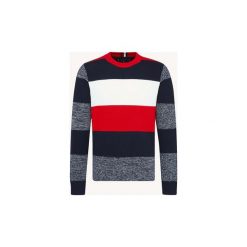Swetry Tommy Hilfiger MW0MW10488 ALLOVER STRIPE. Niebieskie swetry męskie TOMMY HILFIGER, xl, bez wzorów, bez kołnierzyka, bez kaptura. Za 410,05 zł.