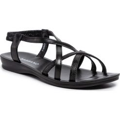 Sandały BASSANO - WS990-2 Black. Czarne klapki damskie Bassano, bez wzorów, ze skóry ekologicznej, bez obcasa. Za 39,99 zł.