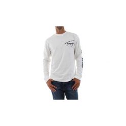 T-shirty z długim rękawem Tommy Jeans DM0DM07015 SLEEVE LOGO. Białe t-shirty męskie Tommy Jeans, s, bez wzorów, z jeansu, bez kołnierzyka, długie. Za 177,91 zł.