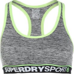 Biustonosze sportowe: Superdry SPORTS ESSENTIALS BRA Biustonosz sportowy speckle charcoal/lemonade