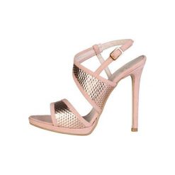 VERSACE 19.69 sandały damskie Geraldine różowe 40. Różowe sandały damskie Versace 19.69, bez wzorów, bez obcasa, bez zapięcia. Za 319,00 zł.
