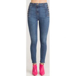 JEANSY SLIM FIT Elisabetta Franchi. Niebieskie jeansy damskie Elisabetta Franchi, bez wzorów, z jeansu, z podwyższonym stanem. Za 1519,00 zł.