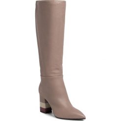 Kozaki POLLINI - SA26128G08T80109 Mousse Terra. Brązowe kozaki damskie Pollini, ze skóry. W wyprzedaży za 929,00 zł.