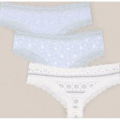 Bawełniane majtki 3 pack - Beżowy. Brązowe majtki damskie Reserved, s, z bawełny. Za 49,99 zł.