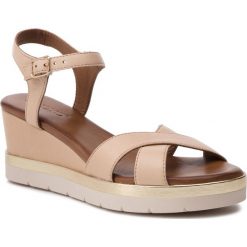 Sandały INUOVO - 121012 Beige. Brązowe klapki damskie Inuovo, bez wzorów, ze skóry, bez obcasa, na obcasie. Za 339,00 zł.