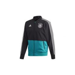 Bluzy dresowe adidas Germany Presentation Jacket. Czarne bluzy męskie Adidas, s, bez wzorów, z dresówki, bez kołnierzyka, bez rękawów, bez kaptura. Za 329,00 zł.