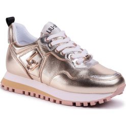 Sneakersy LIU JO - Wonder BXX061 P0291 Light Gold 04178. Żółte półbuty damskie Liu Jo, na co dzień, bez wzorów, ze skóry, bez obcasa, na koturnie, bez zapięcia. W wyprzedaży za 419,00 zł.