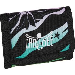 Portfel "Wallet" w kolorze czarno-turkusowym - 12,5 x 10 cm. Czarne portfele męskie Chiemsee Bags. W wyprzedaży za 39,95 zł.