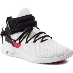 Buty Reebok - Freestyle Motion DV9185 White/Black/Rebred. Białe buty sportowe damskie Reebok, bez wzorów, ze skóry ekologicznej, sportowe, na fitness i siłownię. W wyprzedaży za 289,00 zł.