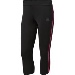 Spodnie dresowe damskie: Adidas Spodnie Response Tights 3/4 Czarno-różowe r.S (BR2461*S)
