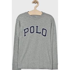Polo Ralph Lauren - Longsleeve dziecięcy 134-176 cm. Szare t-shirty chłopięce Polo Ralph Lauren, z aplikacjami, z bawełny, z długim rękawem. W wyprzedaży za 159,90 zł.