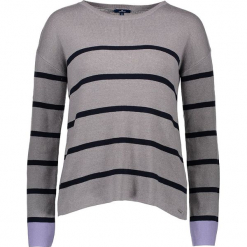 Sweter w kolorze szarym. Szare swetry klasyczne damskie Tom Tailor Adults, s, z bawełny, z okrągłym kołnierzem. W wyprzedaży za 130,95 zł.