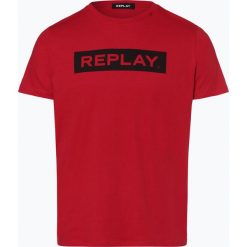 Replay - T-shirt męski, czerwony. Czerwone t-shirty męskie marki Replay, s, z nadrukiem, z bawełny, bez kołnierzyka. Za 129,95 zł.