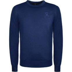 Roberto Cavalli Sweter. Swetry męskie Roberto Cavalli, bez wzorów, z okrągłym kołnierzem, bez kaptura. Za 299,00 zł.