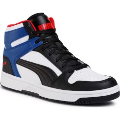 Sneakersy PUMA - Rebound LayUp Sl 369573 18 White/Puma Black/Limoges/Red. Czerwone sneakersy męskie Puma, na co dzień, bez wzorów, ze skóry ekologicznej, bez zapięcia. Za 299,99 zł.