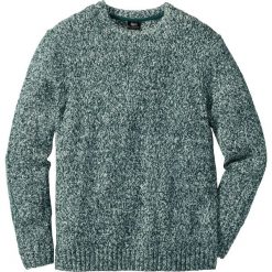 Swetry męskie: Sweter z okrągłym dekoltem Regular Fit bonprix zielony melanż