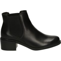 Botki - 62B007V NERO. Brązowe botki damskie skórzane marki Venezia. Za 259,00 zł.