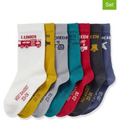 Skarpety (7 par) w różnych kolorach. Skarpetki chłopięce Vertbaudet Boys, bez wzorów. W wyprzedaży za 32,95 zł.