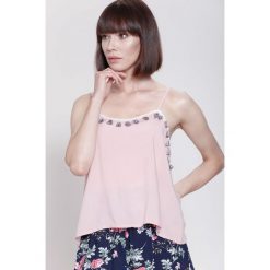 Topy damskie: Jasnoróżowy Top Seventies Vibe