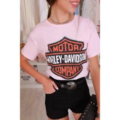 T-shirt damski ROSELIA PINK. Różowe bluzki damskie IVET, bez wzorów, bez kołnierzyka. W wyprzedaży za 9,00 zł.