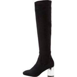 Lost Ink TARA LOW HEX HEEL HIGH BOOT Muszkieterki black. Czarne buty zimowe damskie Lost Ink, z materiału. W wyprzedaży za 134,50 zł.