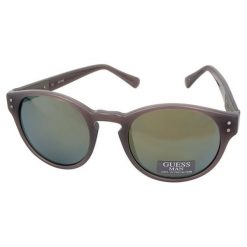 Guess Okulary Przeciwsłoneczne gu6794 i74 54. Szare okulary przeciwsłoneczne męskie marki Guess, okrągłe. W wyprzedaży za 181,00 zł.