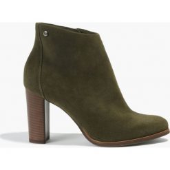 Botki damskie: Botki w kolorze khaki