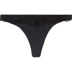 Stringi mini bonprix czarny. Czarne majtki damskie bonprix, z materiału. Za 16,99 zł.