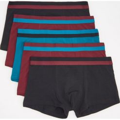 Bokserki 5 pack - Bordowy. Czerwone bokserki męskie Reserved, bez wzorów. Za 89,99 zł.