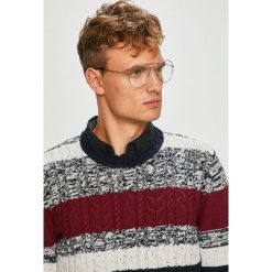 Jack & Jones - Sweter. Niebieskie swetry męskie Jack & Jones, m, bez wzorów, z bawełny, z okrągłym kołnierzem, bez kaptura. W wyprzedaży za 149,90 zł.