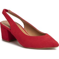 Sandały REFRESH - 69538 Red. Czerwone klapki damskie Refresh, bez wzorów, ze skóry ekologicznej, bez obcasa, na obcasie. Za 169,00 zł.