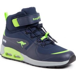 Sneakersy KANGAROOS - Kanga X Hydro 18390 000 4054 Dk Navy/Lime. Niebieskie trampki chłopięce KangaROOS, bez wzorów, z tworzywa sztucznego, bez zapięcia. W wyprzedaży za 179,00 zł.