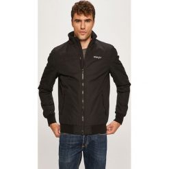 Wrangler - Kurtka. Czarne płaszcze męskie Wrangler, s, bez wzorów, z bawełny, krótkie, bez kaptura. W wyprzedaży za 449,90 zł.