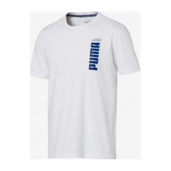 Puma Athletics Koszulka Biały. Białe podkoszulki męskie Puma, s, z nadrukiem, z bawełny, z krótkim rękawem. Za 102,95 zł.