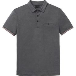 Stylowy shirt polo bonprix szary melanż. Szare koszulki męskie bonprix, s, bez wzorów, z poliesteru, eleganckie, bez rękawów. Za 79,99 zł.