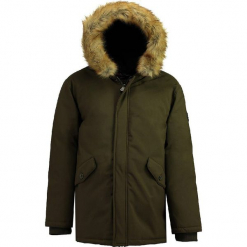 Parka "Bagway" w kolorze khaki. Brązowe parki męskie Geographical Norway Men, m, z aplikacjami. W wyprzedaży za 409,95 zł.