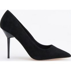 Skórzane czółenka na wysokim obcasie - Czarny. Czarne buty ślubne damskie Reserved, na wysokim obcasie. Za 249,99 zł.
