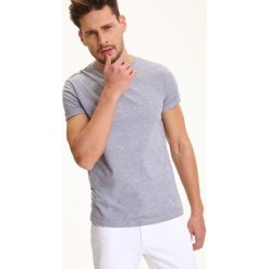 T-shirty męskie: T-SHIRT MĘSKI GŁADKI Z OKRĄGŁYM DEKOLTEM