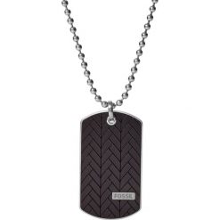 Fossil - Naszyjnik. Szare naszyjniki męskie Fossil, metalowe. Za 259,90 zł.