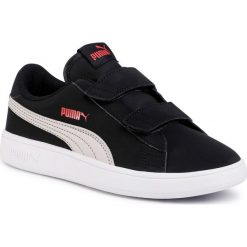 Sneakersy PUMA - Smash v2 Buck V Ps 365183 19 Puma Black/Gray Violet. Czarne trampki chłopięce Puma, bez wzorów, ze skóry ekologicznej, na rzepy. Za 159,99 zł.
