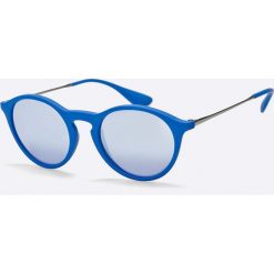 Ray-Ban - Okulary RB4243.62631U. Niebieskie okulary przeciwsłoneczne damskie marki Ray-Ban, okrągłe. W wyprzedaży za 499,90 zł.