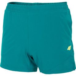 Spodenki do biegania męskie SKMF200 - morska zieleń. Żółte spodenki sportowe męskie 4f, m, bez wzorów, do biegania. Za 79,99 zł.