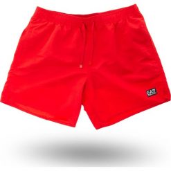KĄPIELÓWKI EA7 Emporio Armani. Czerwone kąpielówki męskie m, z nadrukiem, z materiału. Za 299,00 zł.