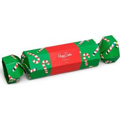 Happy Socks - Skarpety Christmas Gift Box (2-pak). Zielone skarpetki męskie Happy Socks, bez wzorów, z elastanu. W wyprzedaży za 49,90 zł.