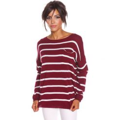 Sweter "Jena" w kolorze bordowym. Czerwone bez kategorii marki 100% Maille, s, z dekoltem w łódkę. W wyprzedaży za 108,95 zł.