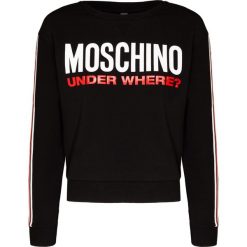 Bluza MOSCHINO UNDERWEAR. Czarne bluzy damskie s, z nadrukiem, z bawełny. W wyprzedaży za 687,00 zł.