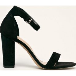 Aldo - Sandały skórzane Jerayclya. Czarne sandały damskie ALDO, bez wzorów, ze skóry, bez obcasa, na obcasie, na klamry. Za 339,90 zł.