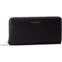 Duży Portfel Damski COCCINELLE - CW1 Metallic Saffiano E2 CW1 11 04 01 Noir 001. Czarne portfele damskie Coccinelle, ze skóry. Za 599,90 zł.