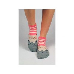 Skarpetki z kotami (w paseczki różowe). Różowe skarpetki damskie marki Candysox.pl. Za 30,00 zł.